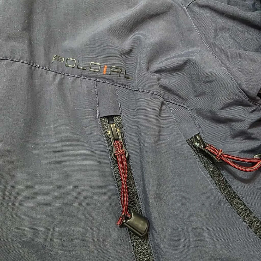 Vintage Polo Ralph Lauren Ski Jacket Mens Large Blue Insulated Coat Nylon Shell